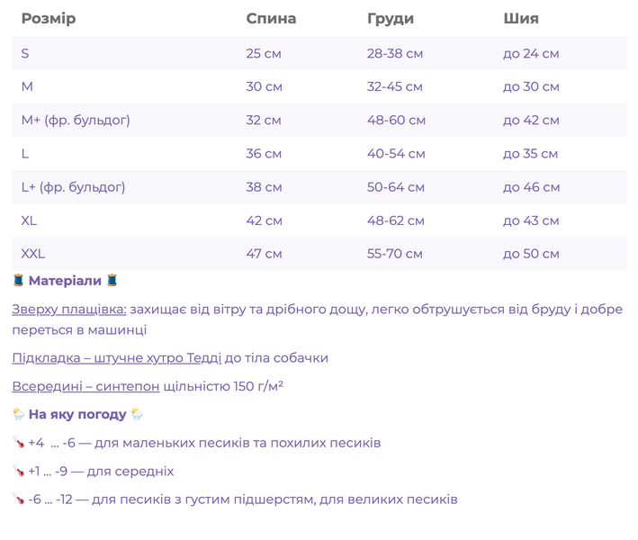 Попона зимова, S, шоколад fdw25 фото